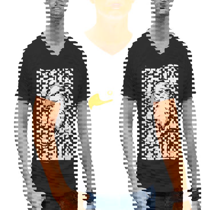 Eagles School Sports Fan Team Spirit Teacher Parent Student Men&#x27;s V-Neck T-Shirt