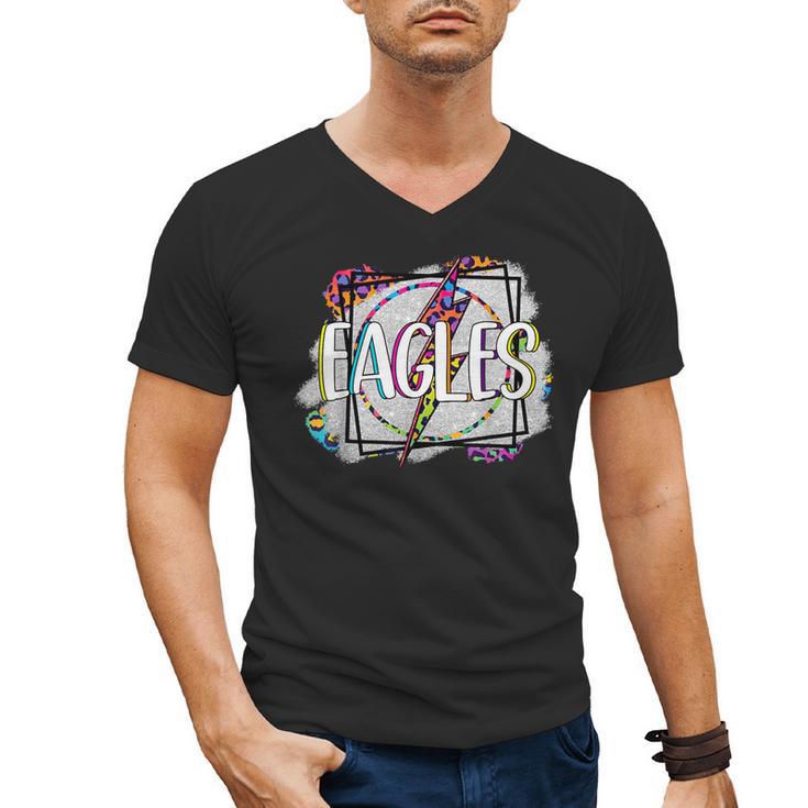 Eagles Teacher School Sports Fan Team Spirit Men's V-Neck T-Shirt