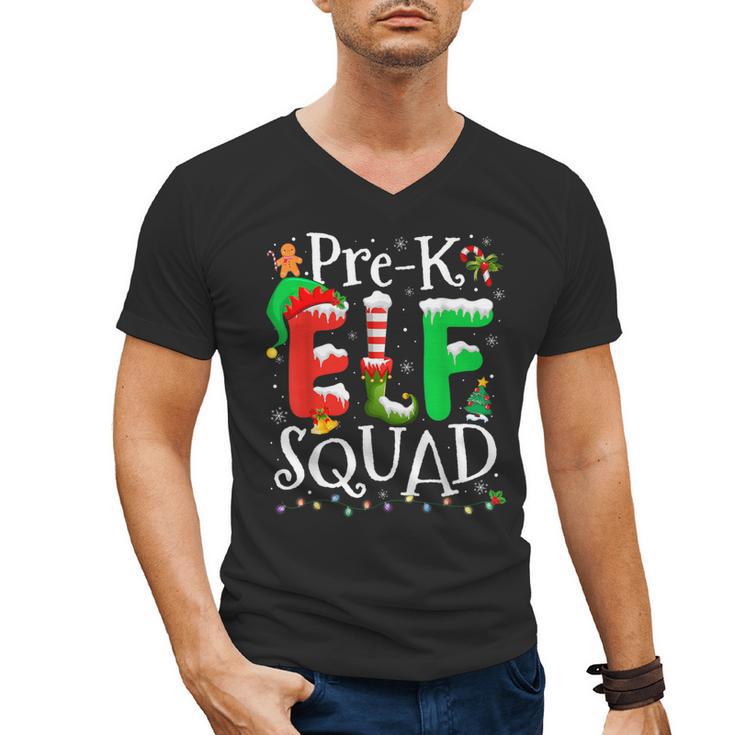 Elf Squad Pre-k Teacher Christmas Child Xmas Men's V-Neck T-Shirt