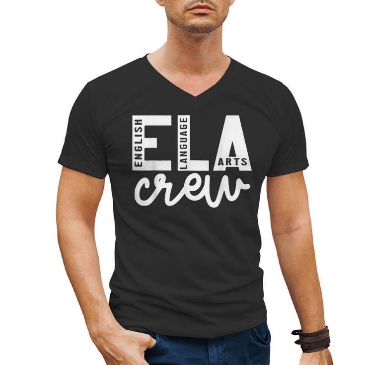 English Language Art Teacher Crew ELA Squad English Teacher Men's V-Neck T-Shirt