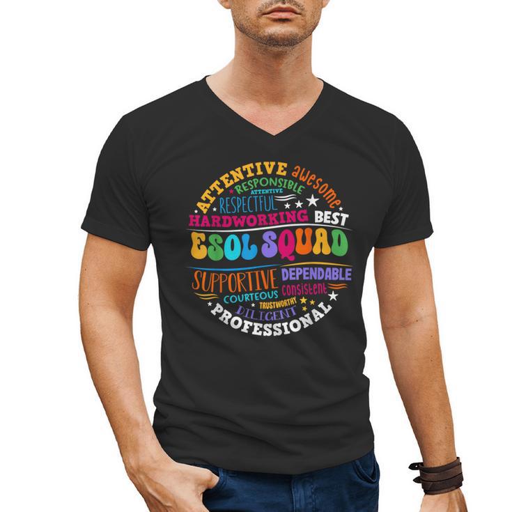 ESOL Squad Teachers And Students Team Back To School Men's V-Neck T-Shirt