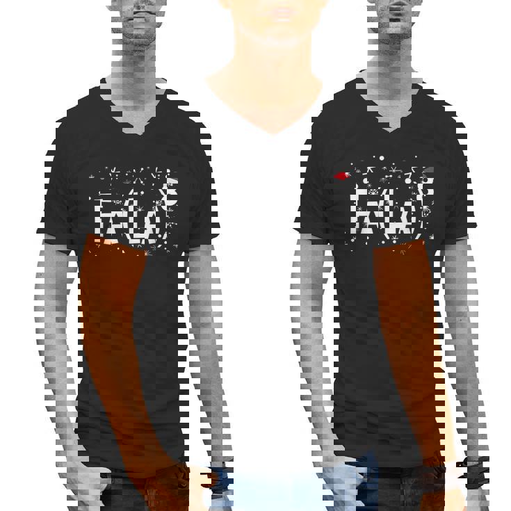 Fa La 8 Shirt Math Teacher Christmas Men&#x27;s V-Neck T-Shirt