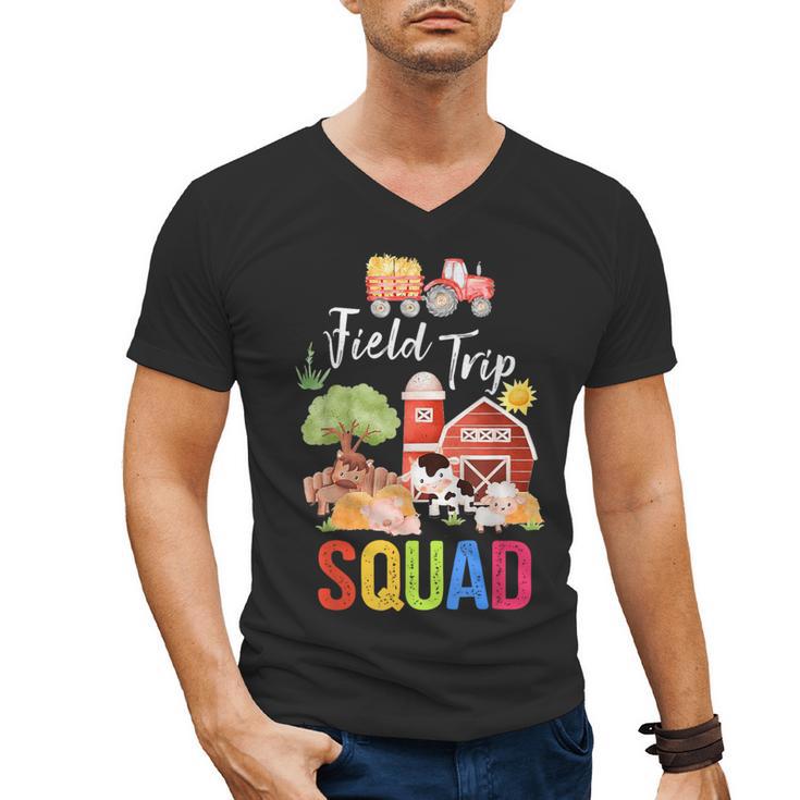 Farm Trip Field Trip Squad Farm Visit Teachers Students Men's V-Neck T-Shirt