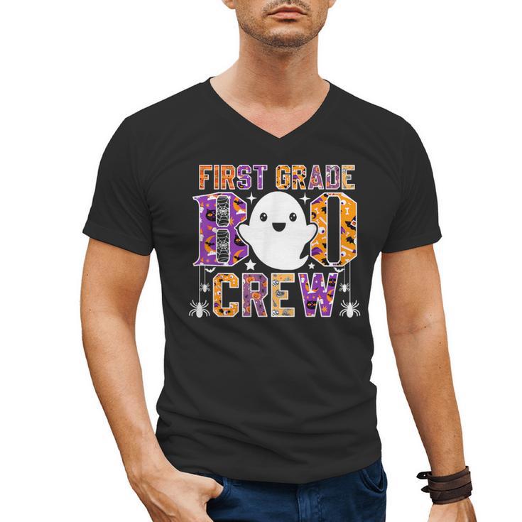 First Grade Boo Crew Teacher Student Halloween Costume Men's V-Neck T-Shirt