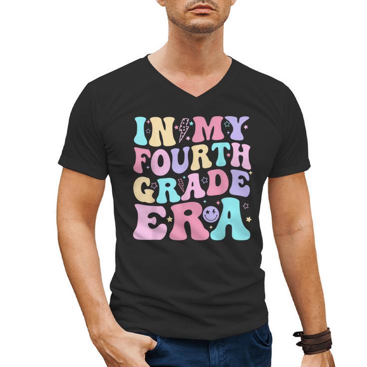 In My Fourth Grade Era Girl Back To School 4th Grade Teacher Men's V-Neck T-Shirt