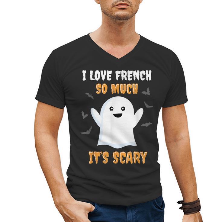 French Teacher Halloween French Class School Men's V-Neck T-Shirt