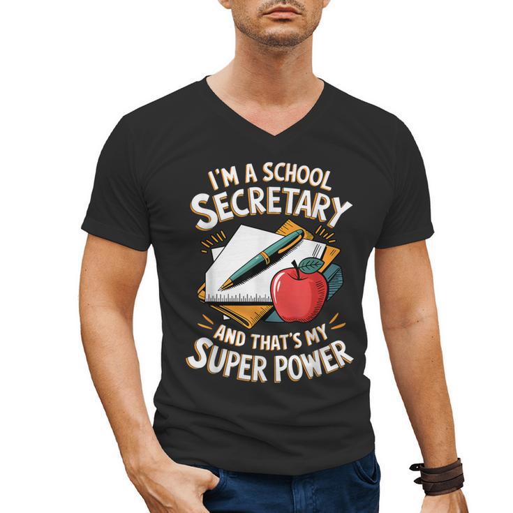 Front Office Teacher Admin Mother I'm A School Secretary Men's V-Neck T-Shirt