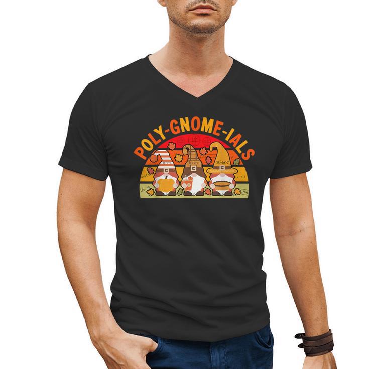 Fun Polynomial Calculus Algebra Poly-Gnome-Ials Math Teacher Men's V-Neck T-Shirt