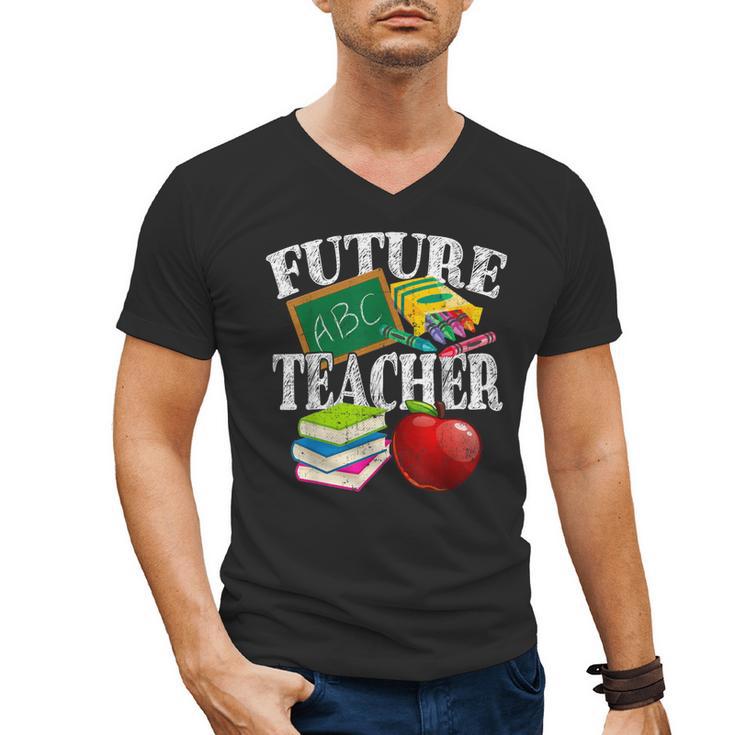 Future Teacher With Canyon And Book Teacher Men Women Girls Kids Men's V-Neck T-Shirt
