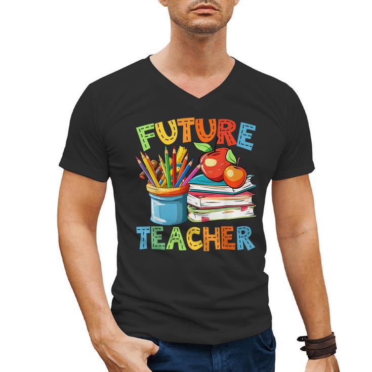 Future Teacher Costume For Kids Back To School Boy Girl Men's V-Neck T-Shirt