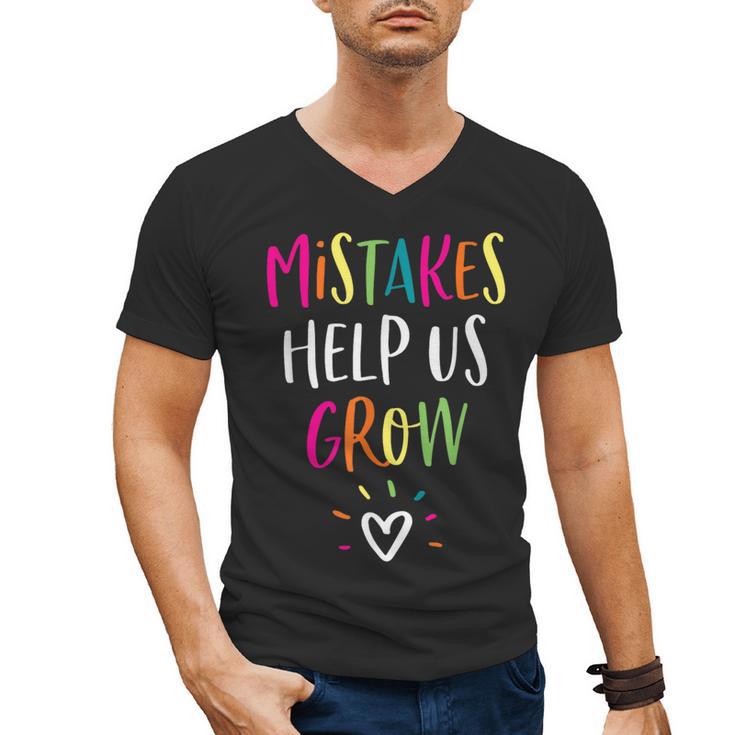 Growth Mindset Positive Back To School Teacher Student Men's V-Neck T-Shirt