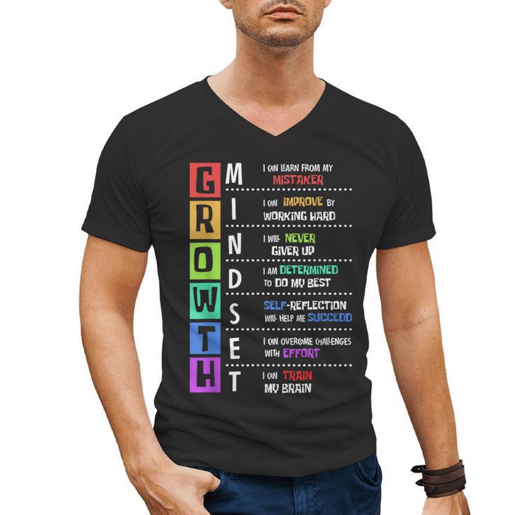 Growth Mindset Positive Motivational Classroom Teacher Learn Men's V-Neck T-Shirt, trending gift Growth Mindset Positive Motivational Classroom Teacher Learn Men's V-Neck T-Shirt, trending gift