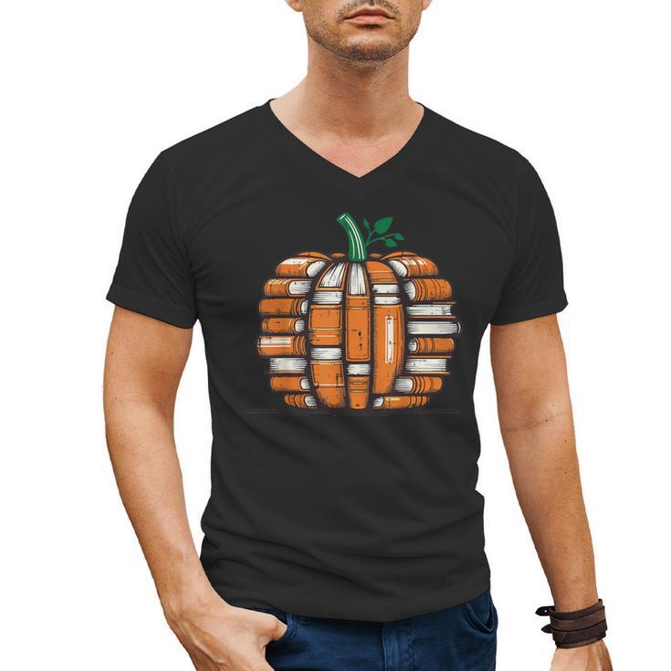 Halloween Books Pumpkin Reading Teacher Fall Men Women Men's V-Neck T-Shirt, trending gift Halloween Books Pumpkin Reading Teacher Fall Men Women Men's V-Neck T-Shirt, trending gift