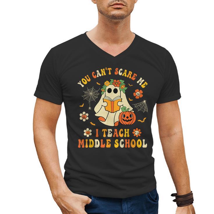 Halloween You Can't Scare Me I Teach Middle School Teacher Men's V-Neck T-Shirt
