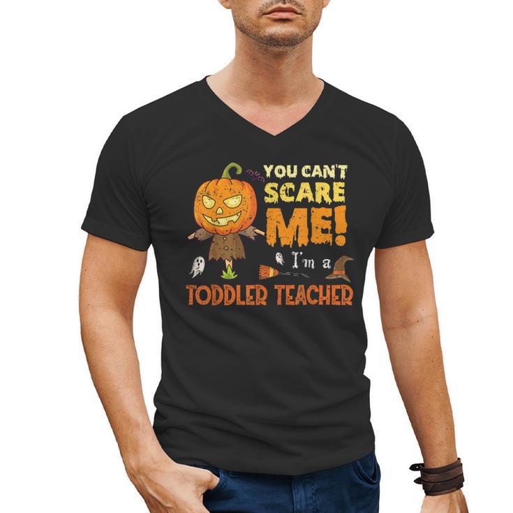Halloween You Can't Scare Toddler Teacher  For Men Women Men's V-Neck T-Shirt