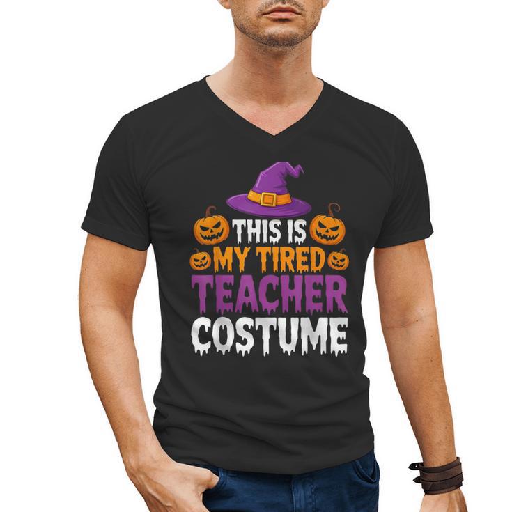 Halloween Costumes For Teachers Tired Teacher Costume Tee Men's V-Neck T-Shirt