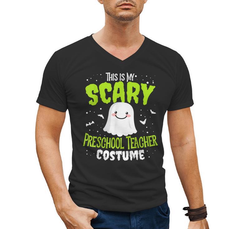 Halloween This Is My Scary Preschool Teacher Custome For Men Women Kids Men's V-Neck T-Shirt