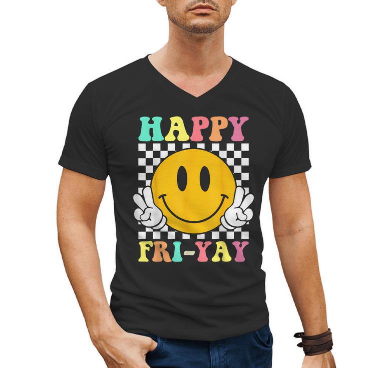 Happy Fri-Yay Teacher Friday Weekend School Men's V-Neck T-Shirt