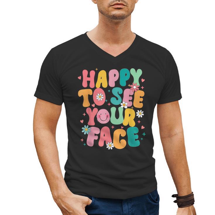 Happy To See Your Face Teacher Disco Ball Back To School Men's V-Neck T-Shirt