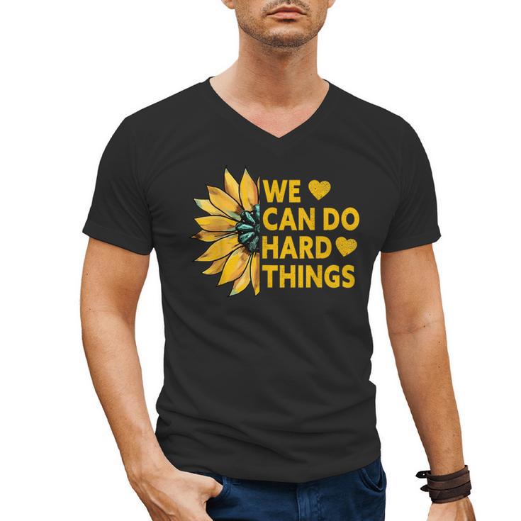 We Can Do Hard Things Kids Teacher Back To School Men's V-Neck T-Shirt