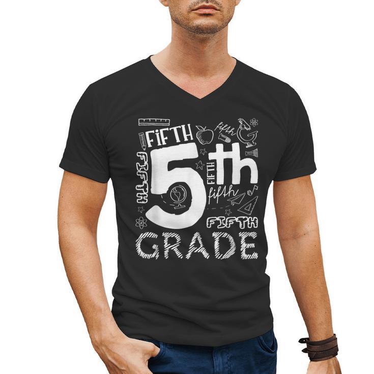 Hello 5th Grade Here I Come Teacher Fifth Grade Boys Girls Men's V-Neck T-Shirt