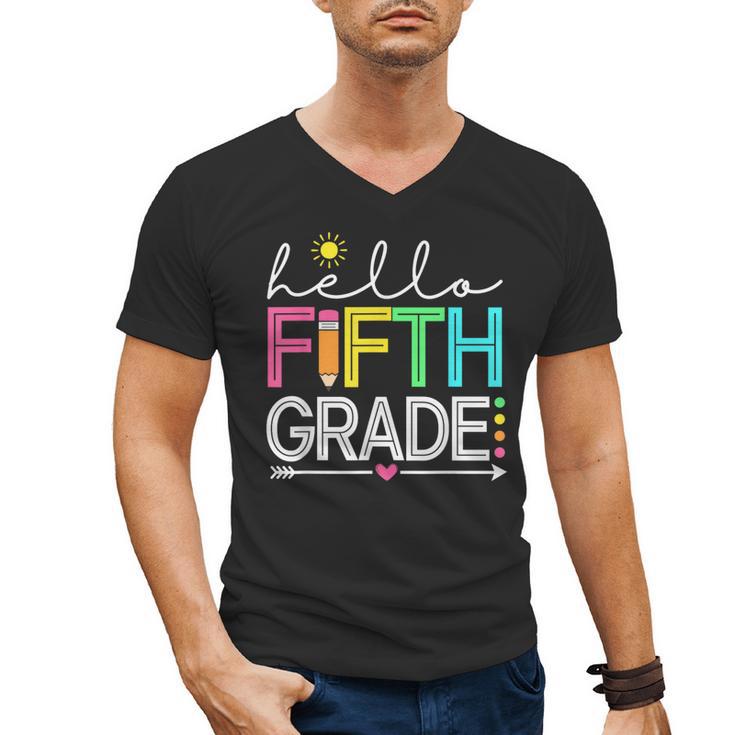 Hello Fifth Grade Teacher Student 5th Grade Back To School Men's V-Neck T-Shirt