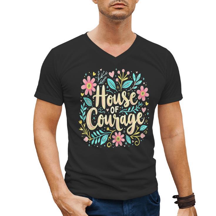 House Of Courage Flowers RCA School Teacher Student Tee Men's V-Neck T-Shirt