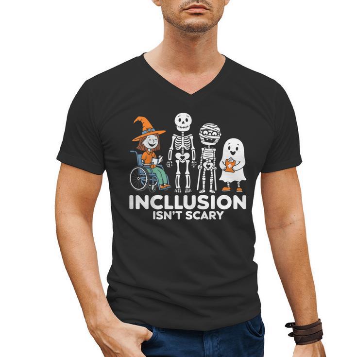 Inclusion Isn't Scary SLP Halloween Costume Sped Teacher Men's V-Neck T-Shirt