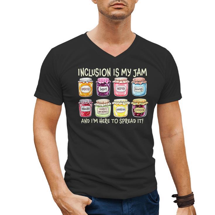 Inclusion Is My Jam And I'm Here To Spread It Sped Teacher Men's V-Neck T-Shirt