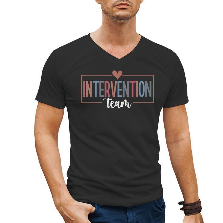 Intervention Team Best Intervention Teacher Squad Men's V-Neck T-Shirt