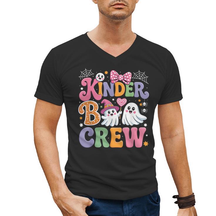 Kinder Boo Crew Kindergarten Teacher Student Halloween Men's V-Neck T-Shirt