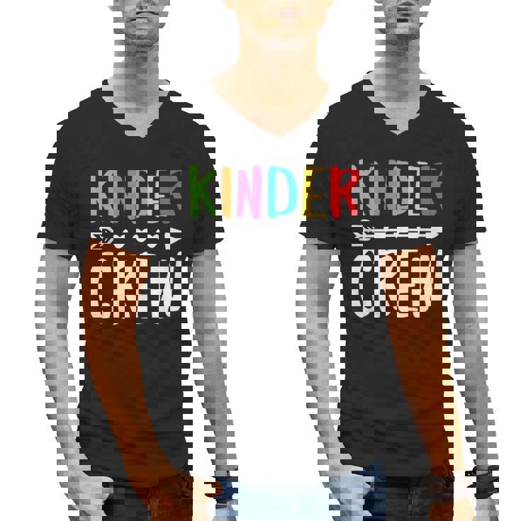 Kinder Crew Shirt Kindergarten Boy Girl Student Teacher Men&#x27;s V-Neck T-Shirt