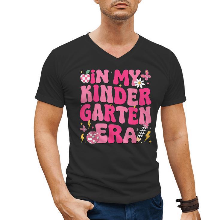 In My Kindergarten Era Girl Back To School Kinder Teacher Men's V-Neck T-Shirt