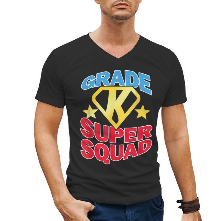 Kindergarten Super Squad Superhero Teacher Team Men Women Girls Kids Men's V-Neck T-Shirt