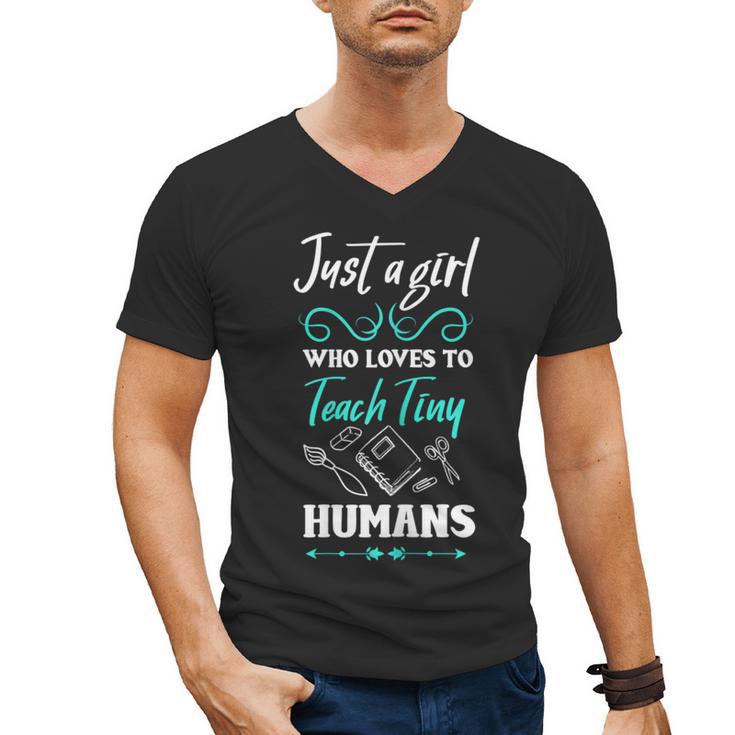 Kindergarten Teacher Shirt Humor Preschool Teacher Men's V-Neck T-Shirt