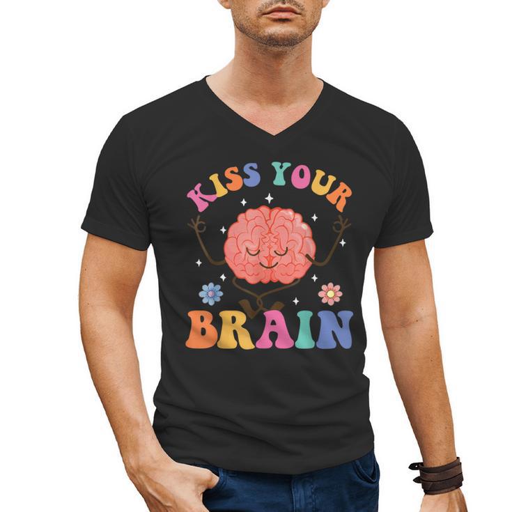 Kiss Your Brain Sped Teacher Appreciation Back To School Kid Men's V-Neck T-Shirt