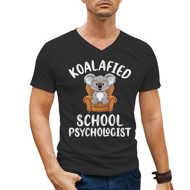 Koalafied School Psychologist Koala Lover Psychology Teacher Men's V-Neck T-Shirt