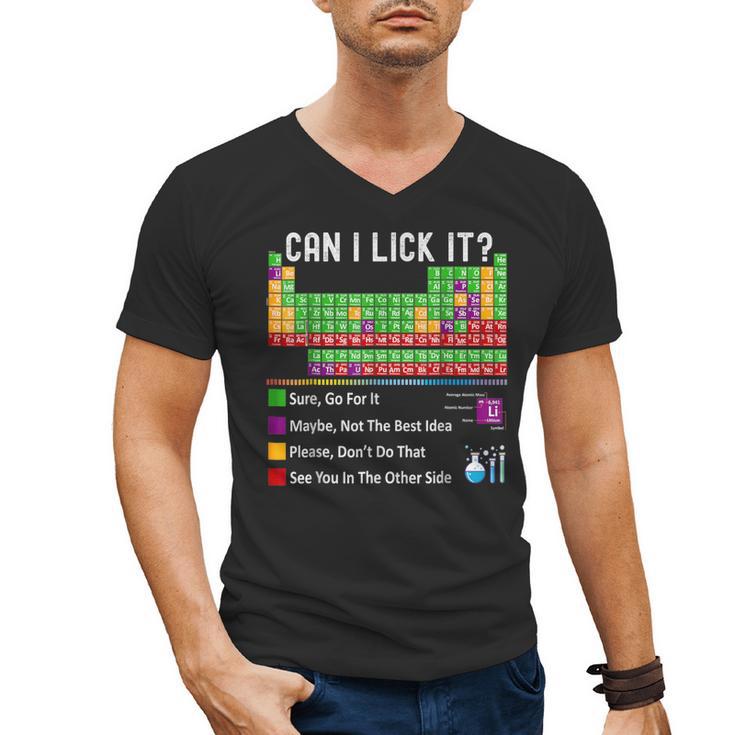Can I Lick It Periodic Table Chart Science Teacher Cool Meme Men's V-Neck T-Shirt