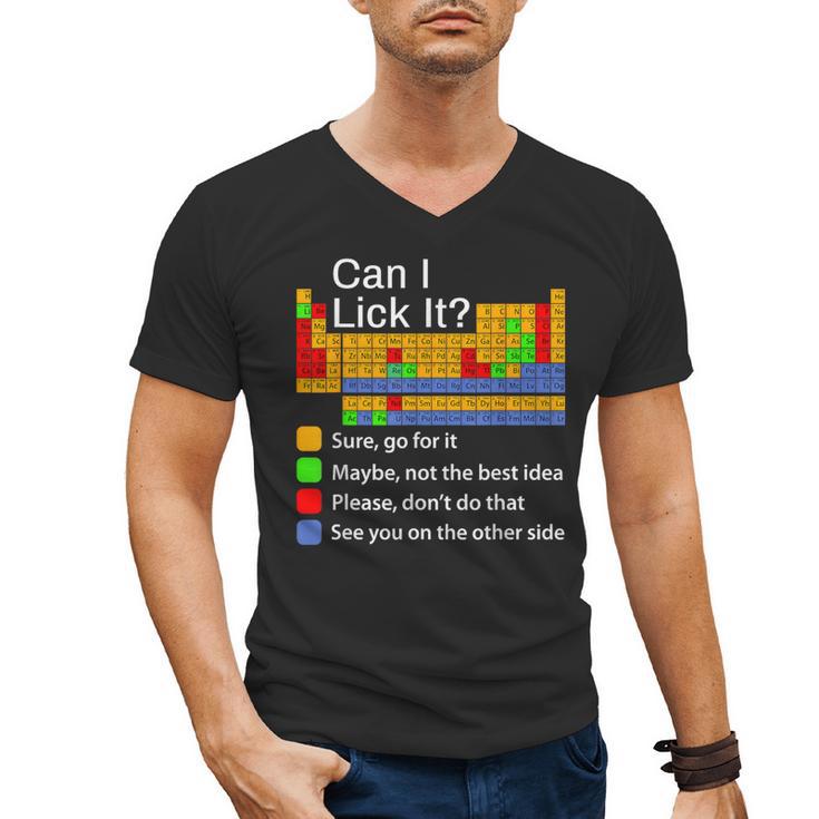 Can I Lick It Periodic Table Chemistry Teachers Men's V-Neck T-Shirt
