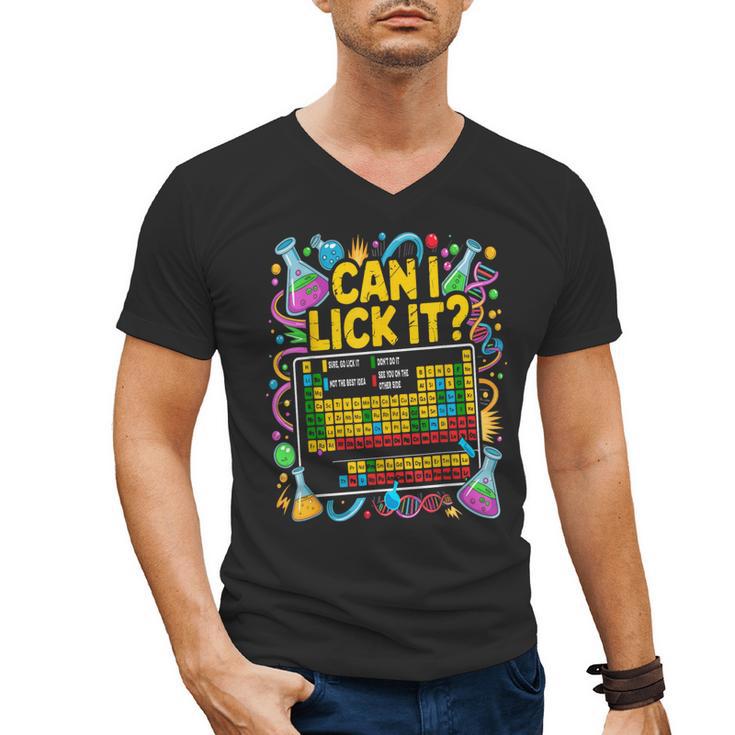Can I Lick It Periodic Table Science Teacher Men Women Men's V-Neck T-Shirt