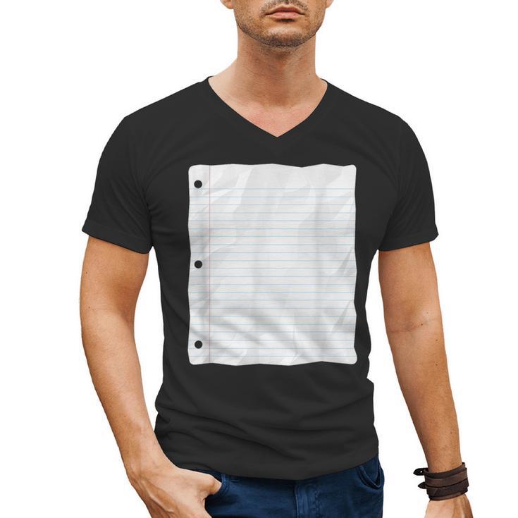 Lined Paper Notebook Halloween Costume For Students Teachers For Men Women Kids Men's V-Neck T-Shirt