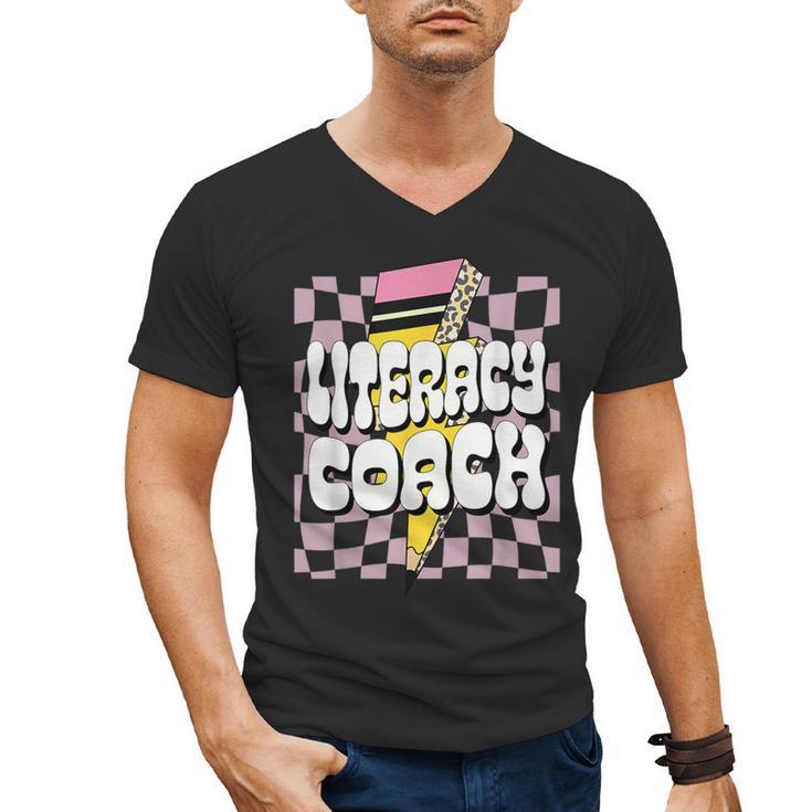 Literacy Coach Reading Specialist Facilitator Lead Teacher Men's V-Neck T-Shirt