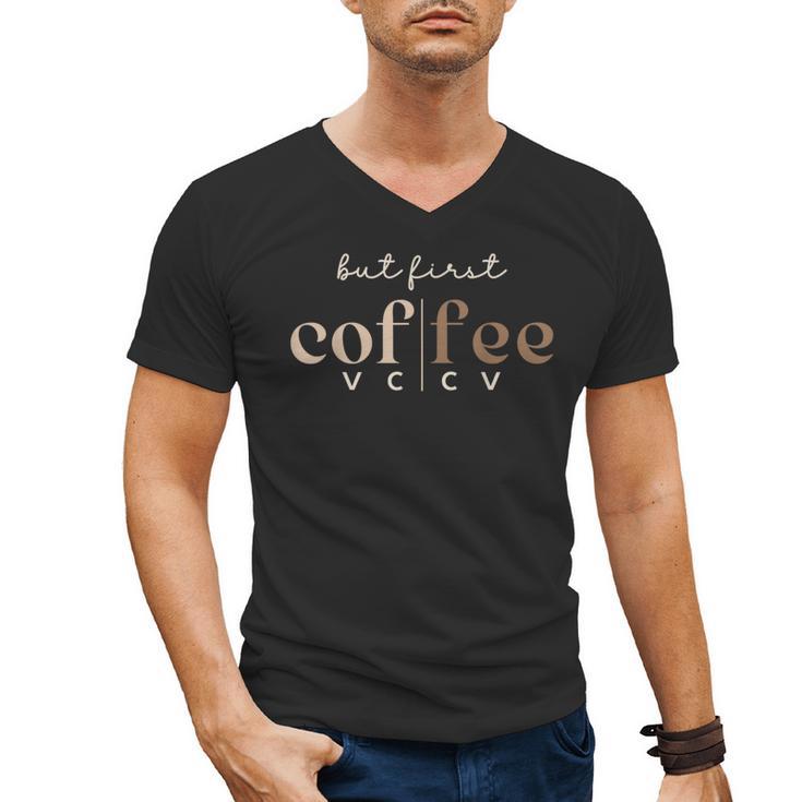 Literacy Science Of Reading Phonics Teacher Linguist Coffee Men's V-Neck T-Shirt