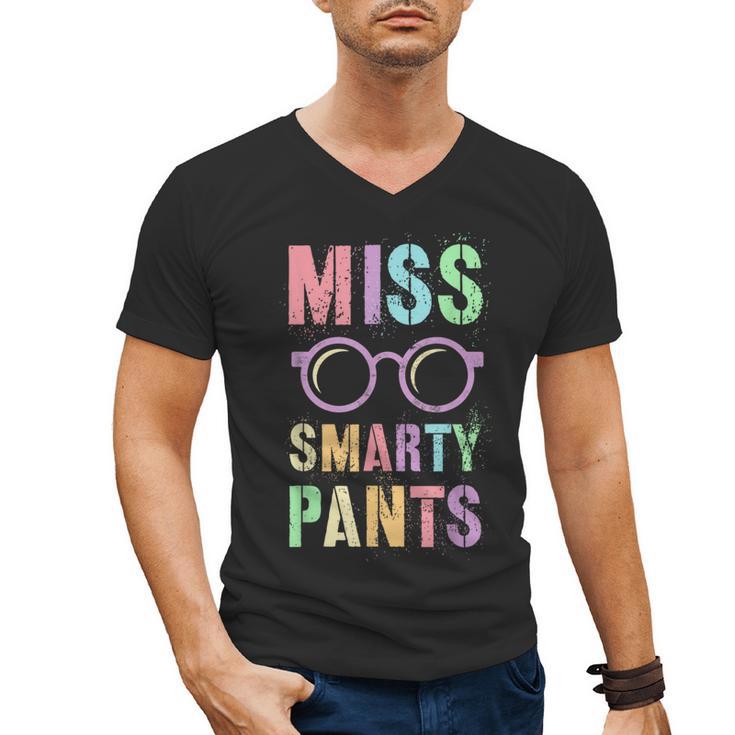 Little MISS SMARTY PANTS School Grad Teacher Last Day Men's V-Neck T-Shirt