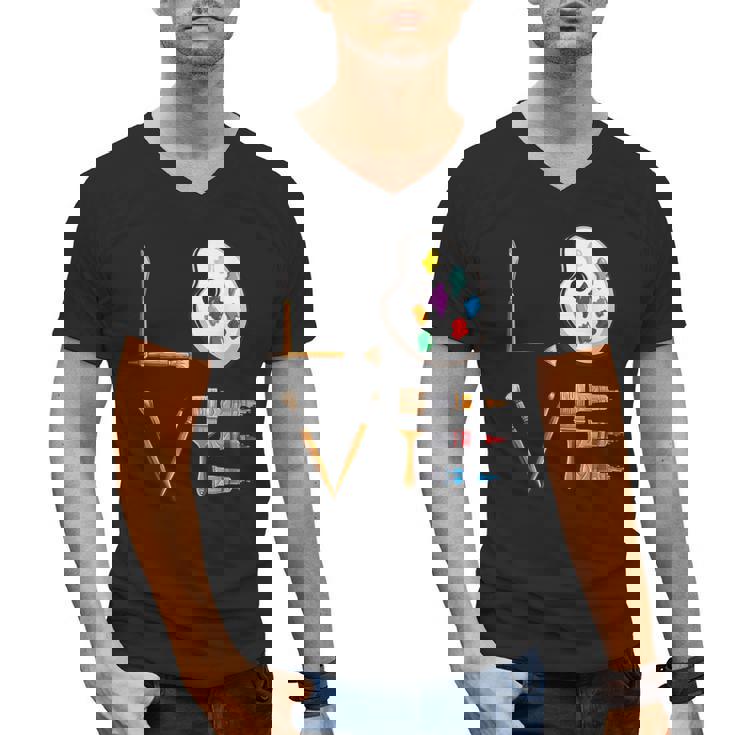 Love Art For Artist Art Teacher Men&#x27;s V-Neck T-Shirt