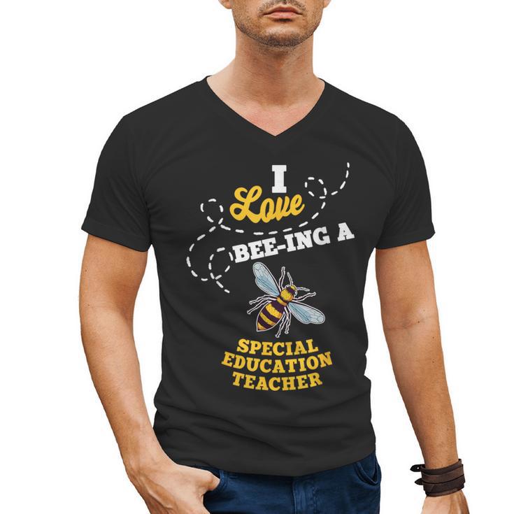 I Love Bee-Ing A Special Education Teacher Honey Bee Job For Men Women Men's V-Neck T-Shirt
