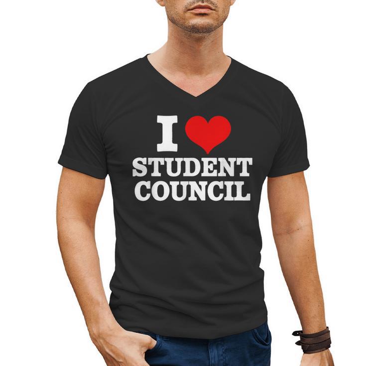 I Love Student Council Student Teacher Men's V-Neck T-Shirt