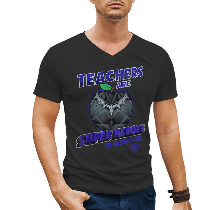Marvel Teachers Are Super Heroes In Disguise Panther Men's V-Neck T-Shirt