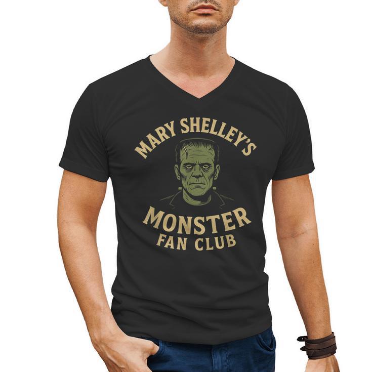 Mary Shelley's Monster Fan Club Gothic Horror Parody Men's V-Neck T-Shirt
