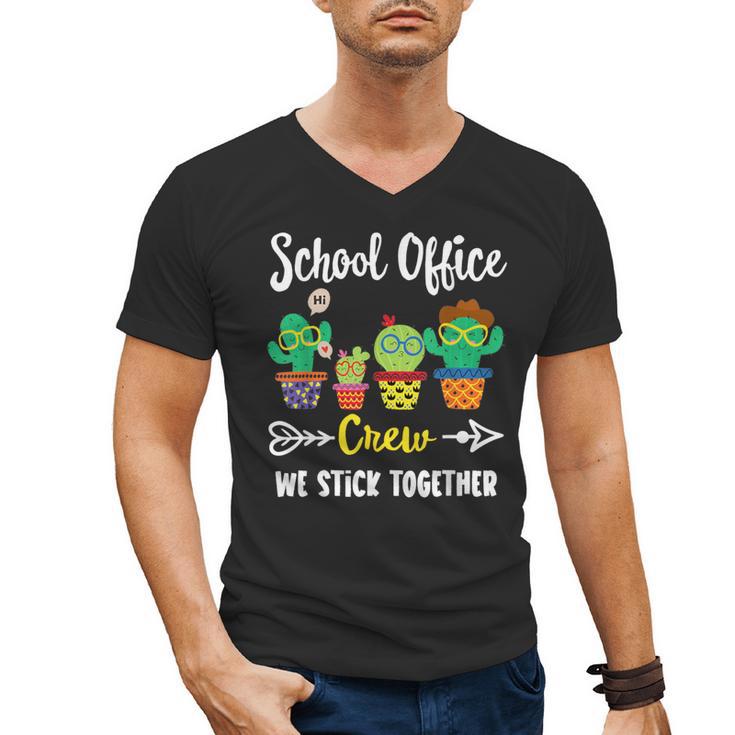 Matching Teacher Back To School School Office Crew Cactus Team School Office Squad Men's V-Neck T-Shirt, trending gift Matching Teacher Back To School School Office Crew Cactus Team School Office Squad Men's V-Neck T-Shirt, trending gift